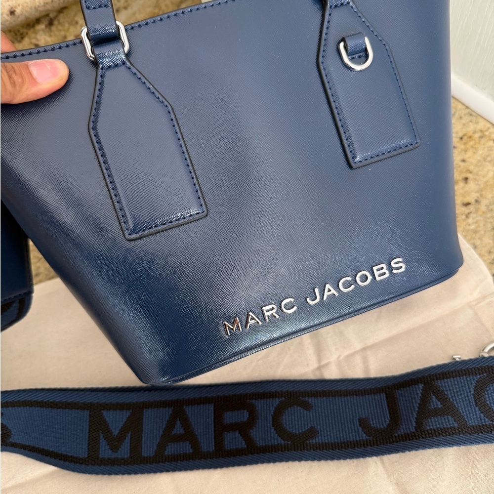New Marc Jacobs small satchel azure Blue Tote Bag - Picture 8 of 12